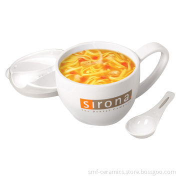 15oz Soup Mug, Made of Porcelain, Customized Designs Accepted